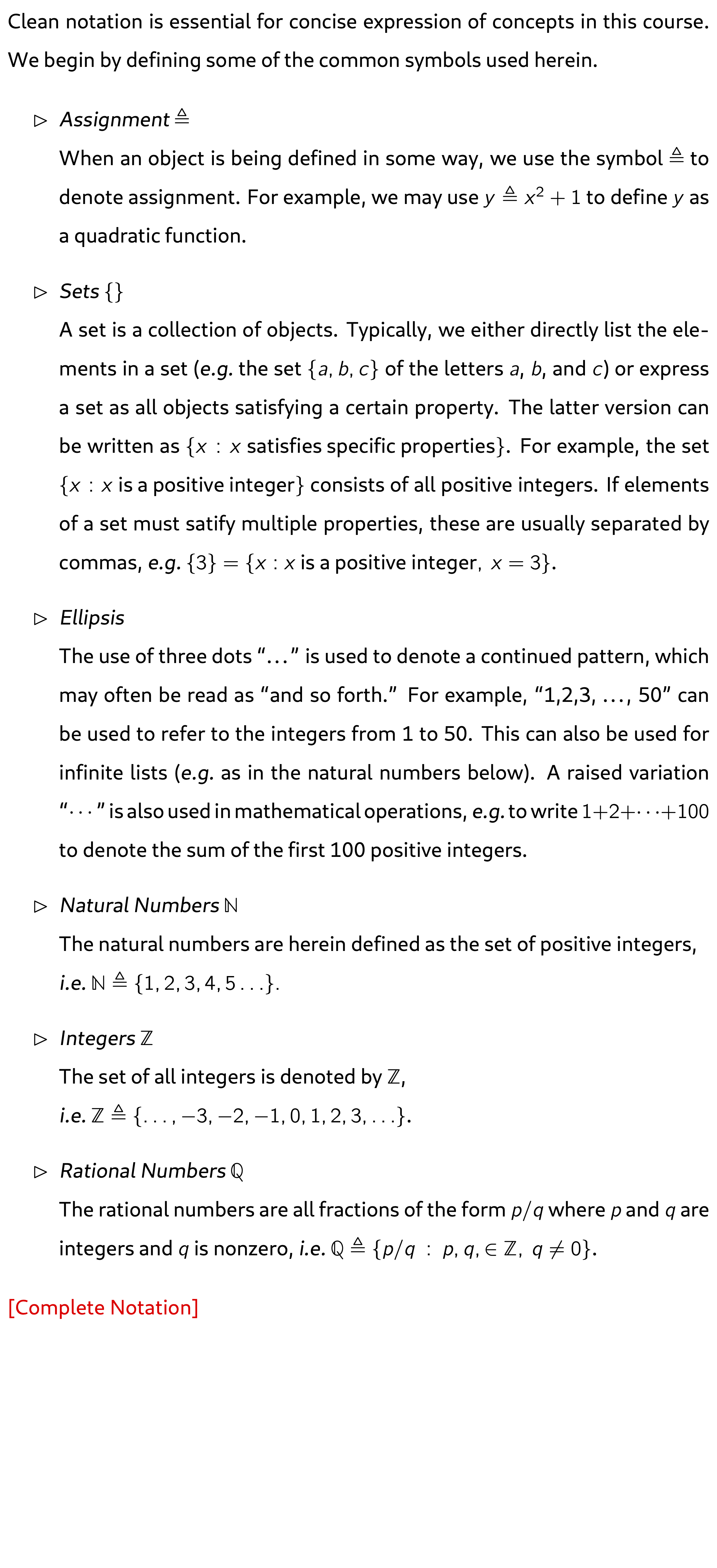 notation